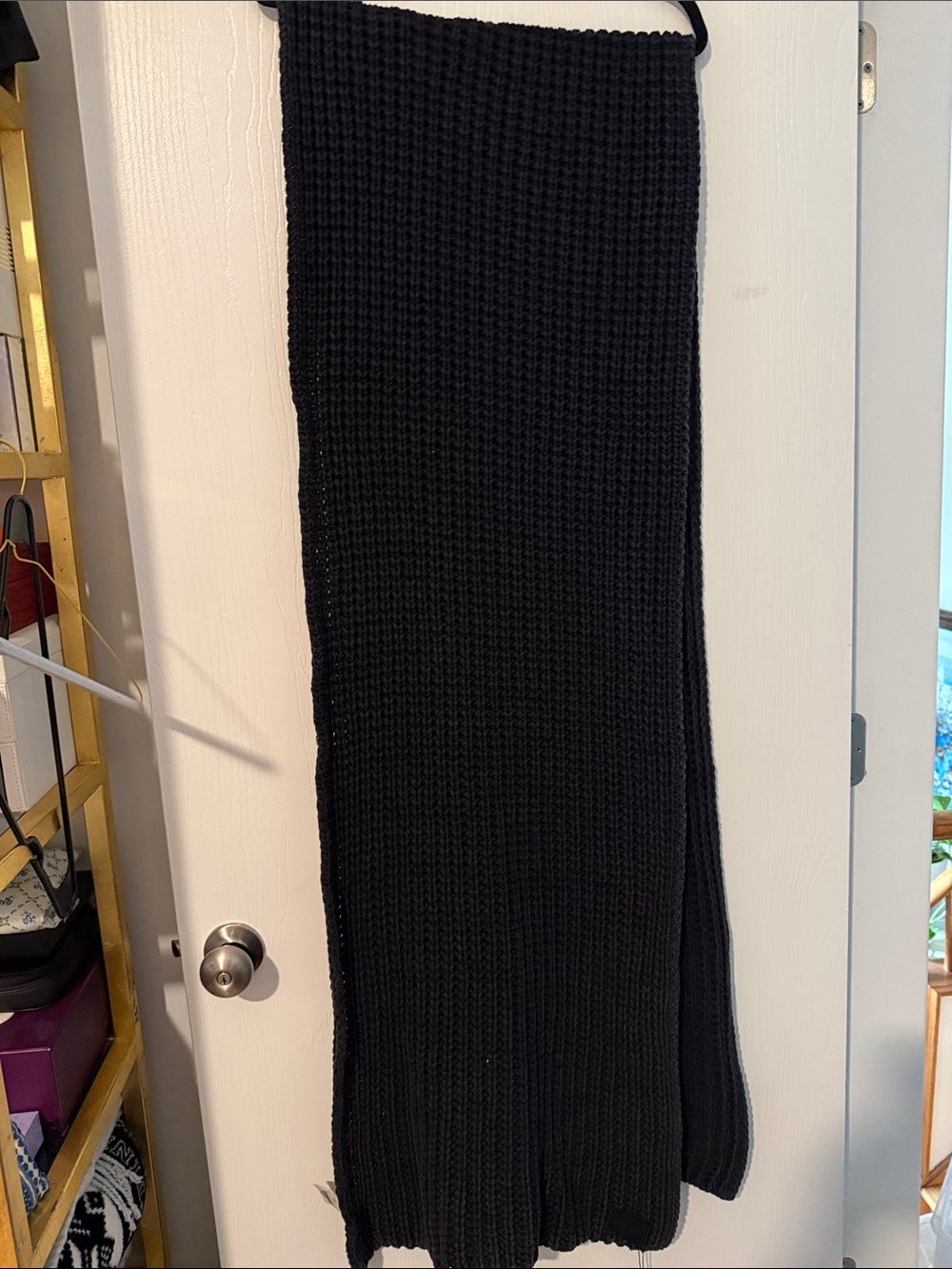 Black Knit Scarf - Women Accessories
